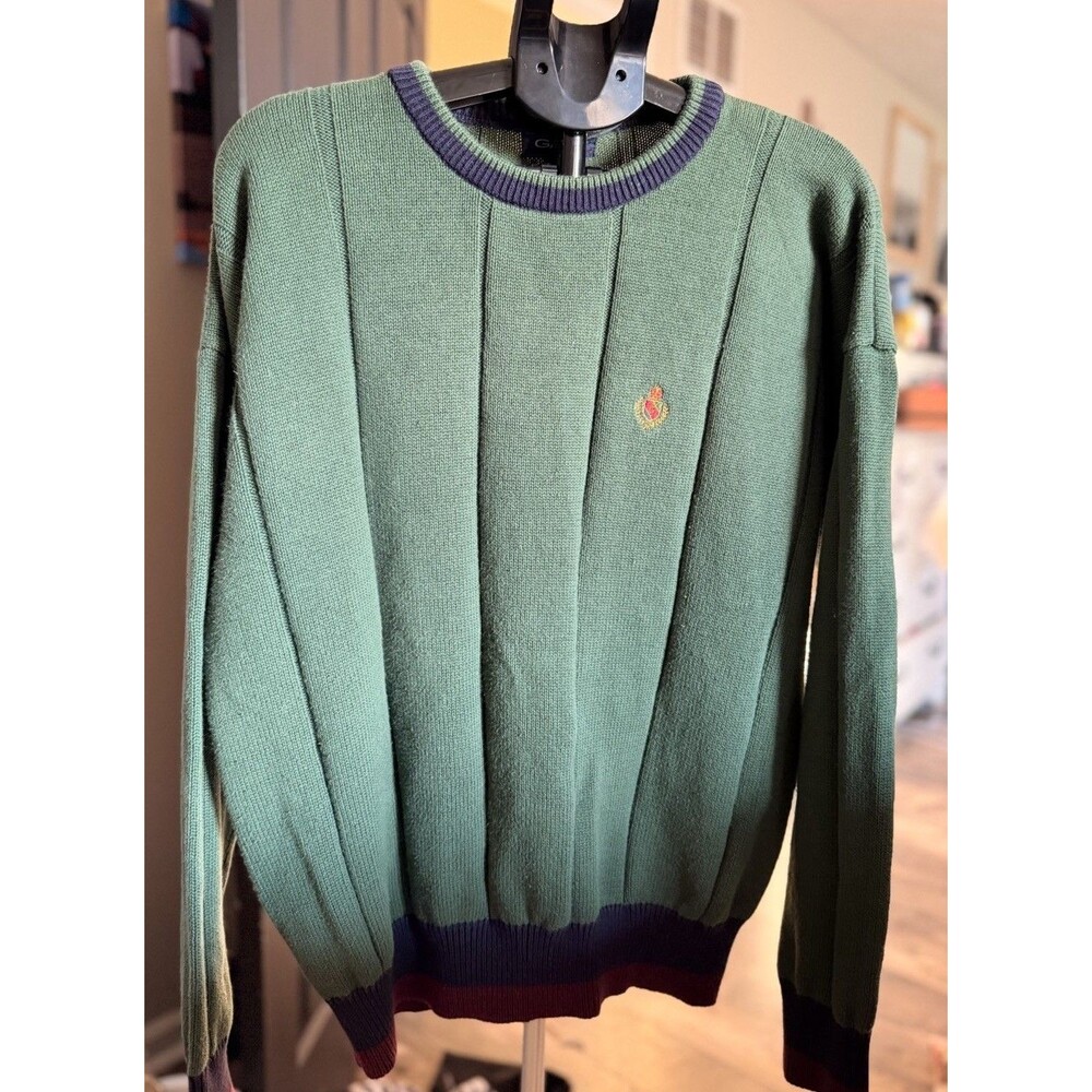 VTG Gant Chunky Cable Knit Cottage Core Made in USA Sweater Fits XL